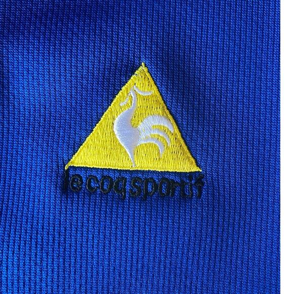 Le Coq Sportif Golf Men's Jacket Pullover 1/4 Zip Blue Yellow France Size Large - Picture 10 of 15